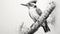 Hyperrealistic Pencil Drawing Of A Woodpecker