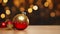 hyperrealistic photo, close up view on christmas decoration, shiny decoration, Christmas balls, background for postcard