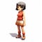 Hyperrealistic Pixel Art: One Piece Character In Earth Tones