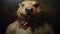 Hyperrealistic Portrait Of A Furry Guy In The Style Of Martin Wittfooth