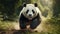 Hyperrealistic Portrait: A Panda\\\'s Jungle Journey