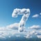 Hyperrealistic Precision: The Whimsical Number Seven In The Sky