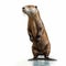 Hyperrealistic Rendering Of Otter Standing On Hind Legs In Water