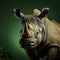 Hyperrealistic Rhino 3d Render: Powerful Black And White Breed