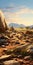 Hyperrealistic Rock Painting: Breathtaking Landscape In 32k Uhd