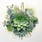 Hyperrealistic Succulent Flower Art: Organic Forms In Calarts Style
