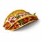 Hyperrealistic Taco De Choclo Photography On White Background