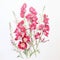 Hyperrealistic Watercolor Painting Of Blooming Flowers