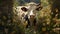 Hyperrealistic Wildlife Portrait Of A Cow Standing In A Field