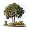 Hyperrealistic Wildlife Portrait: Poplar Palm Tree Illustration In Photoshop