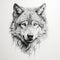 Hyperrealistic Wolf Drawing Design With Engraved Line-work