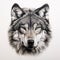 Hyperrealistic Wolf Head Painting With Bold Defined Lines