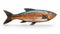 Hyperrealistic Wooden Metal Fish Illustration With Maya 3d