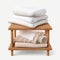 Hyperrealistic Wooden Towel Stand: Comfycore Home Decor