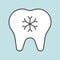 Hypersensitive teeth, dental related icon, filled outline