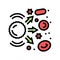 hypersensitivity blood color icon vector illustration