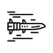 hypersonic missiles future technology line icon vector illustration