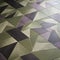 Hyperspace Noir: Olive Tile Mosaic With Grit And Grain