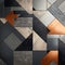 Hyperspace Noir: Silver Tile Mosaic With Grit And Grain