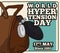 Hypertension Day Commemorative Poster in Retro Style, Vector Illustration