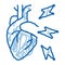 hypertension illness doodle icon hand drawn illustration