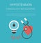 Hypertension, medical desease infographic. Cardiology