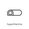 Hyperthermia icon. Trendy modern flat linear vector Hyperthermia icon on white background from thin line sauna collection