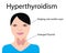 Hyperthyroidism. Enlarged Thyroid. Endocrine disfunction vector