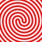 Hypno red swirl spiral. Hypnosis vector circle tunnel element