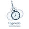 Hypnosis concept. Watch on a chain.