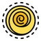 Hypnosis counseling icon color outline vector