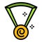 Hypnosis necklace icon color outline vector