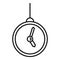 Hypnosis pendulum clock icon, outline style
