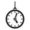 Hypnosis pendulum clock icon, simple style