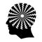 Hypnosis Spiral Human Head Profile Silhouette, Mental Health
