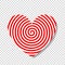 Hypnosis spiral in shape of heart.