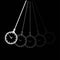 Hypnosis tool swinging clock silhouette