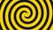 Hypnosis visualisation green an yellow whirlpool spiral transition animation