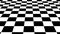 Hypnotic black and white checkerboard geometric monochrome tiles floor moving top to bottom, loopable