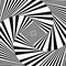 Hypnotic Black And White Stripe Shapes Vector