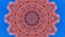 Hypnotic caleidoscope abstract pattern motion background - red blue pattern