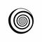 Hypnotic circle icon, outline style