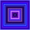 Hypnotic colored blue purple squares