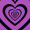 Hypnotic Glitch Purple Heart Indie Grunge Pattern