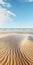 Hypnotic Illusion Of Ocean Ruffle Dune On Deserted Beach