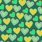 Hypnotic Neon Green Heart Pattern