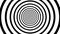 Hypnotic optical illusion black and white circles