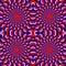 Hypnotic Of Rotation. Perpetual Rotation Illusion. Background With Bright Optical Illusions of Rotation. Optical