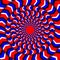 Hypnotic Of Rotation. Perpetual Rotation Illusion. Background With Bright Optical Illusions of Rotation. Optical