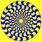 Hypnotic Of Rotation. Perpetual Rotation Illusion. Background With Bright Optical Illusions of Rotation. Optical